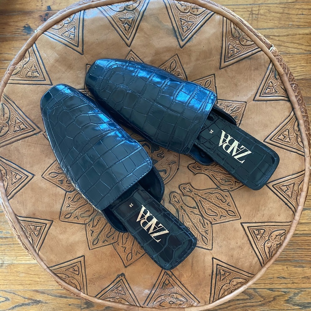 Zara loafer slides